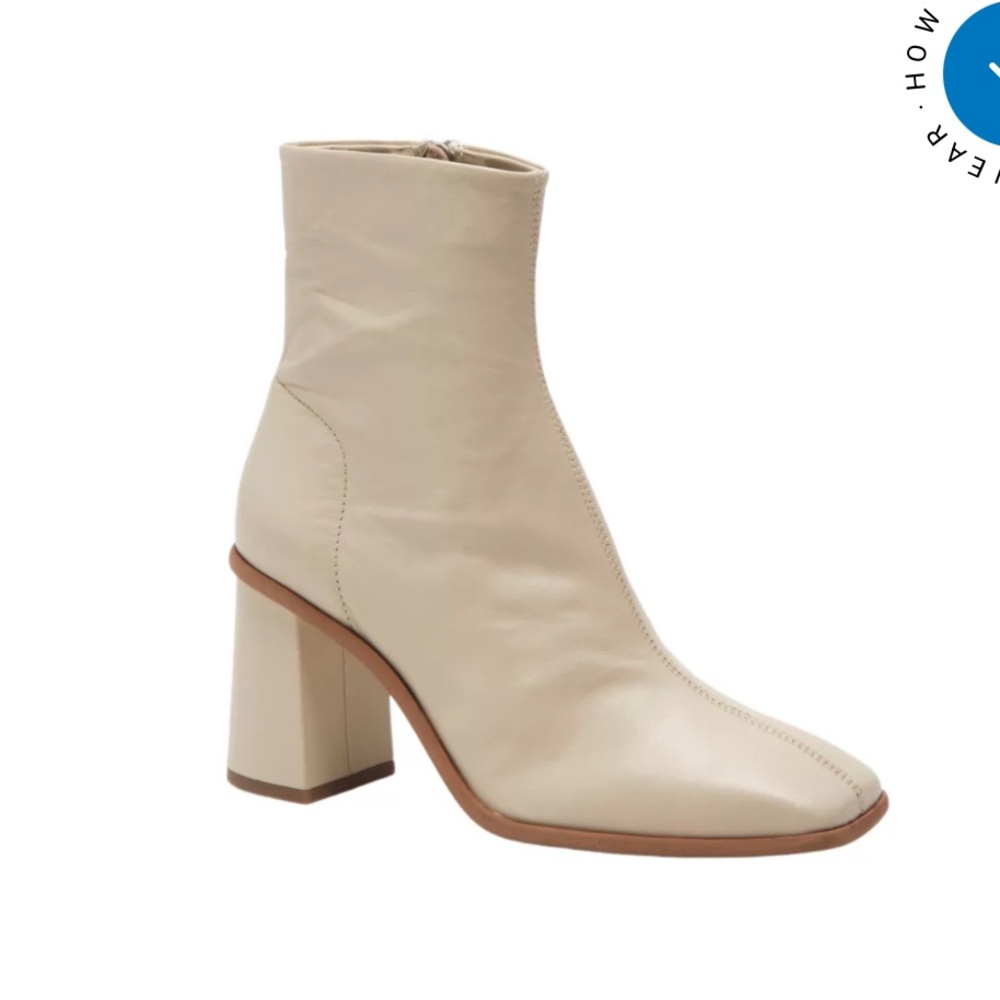 Free People Cream Ankle Booties